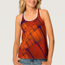 Décoration géométrique abstraite rouge