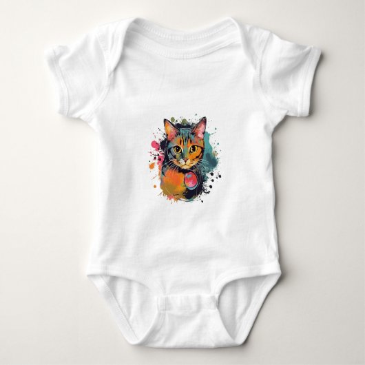 Débardeur design pour chat mignon (Devant)