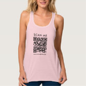 Débardeur Double face QR Code Scan Me Femme Soft Rose (Devant)