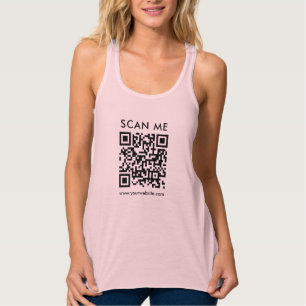 Débardeur Double face QR Code Scan Me Femme Soft Rose