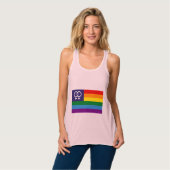 Débardeur Double venus lesbienne Rainbow Pride (Devant entier)
