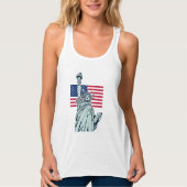 Débardeur Drapeau américain avec Lady Liberty Plus Size (Devant)