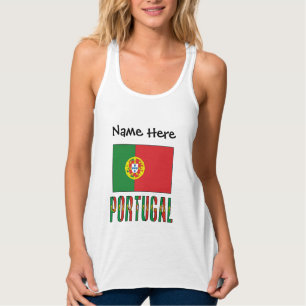 Débardeur Drapeau du Portugal personnalisé avec un nom