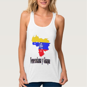 Débardeur drapeau du Venezuela avec le texte Venezolana Y Gu