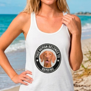 Débardeur Drôle de photo de chien personnalisée "Ce humain a