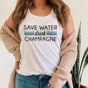 Débardeur Économisez de l'eau, buvez du champagne