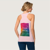 Débardeur Elégant moderne Modèle rose doux (Dos entier)