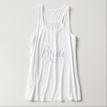 Débardeur Épouse de script fantaisie Lavender<br><div class="desc">Conception personnalisée de la fête de mariée.</div>