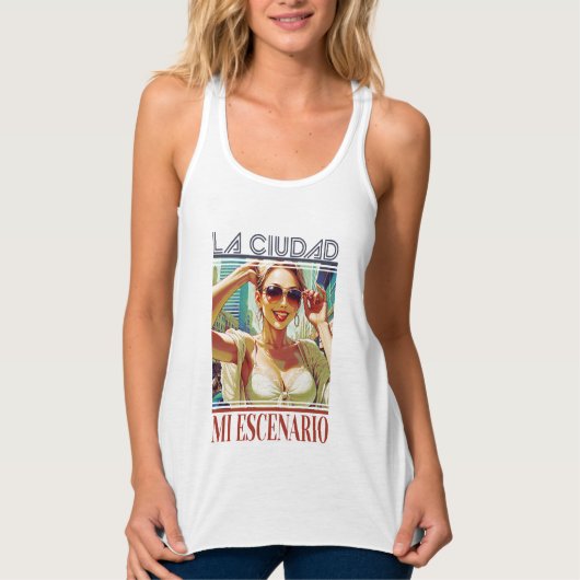Débardeur Estampado Chica de ciudad (Devant)