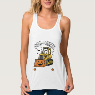 Débardeur Fantôme d'Halloween Boo Dozer Bulldozer Drôle_1
