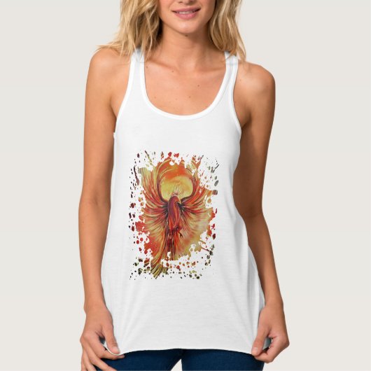 Débardeur Fiery Phoenix Rising Flame Boho Flowy Bold Women (Devant)