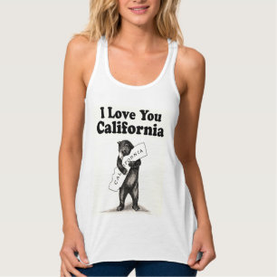 Débardeur Fille Vintage Je T'Aime Californie