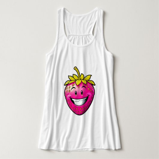 Débardeur Fraise rose (Design devant)