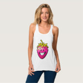 Débardeur Fraise rose (Devant entier)