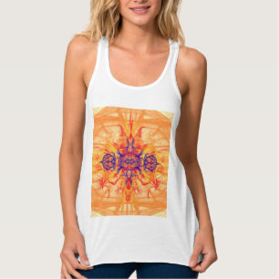 Débardeur FUMÉE ORANGE - Art Fractal - T-shirt