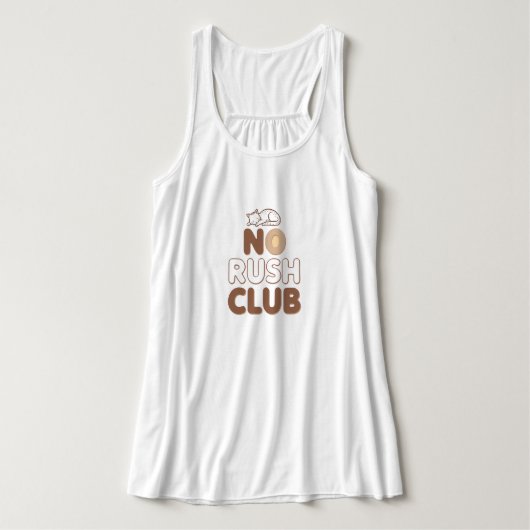 Débardeur Funny "No Rush Club" with Sleeping Animal (Design devant)