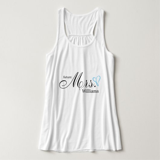 Débardeur Futur Mme Cœur Gribouillé Bleu Clair (Design devant)