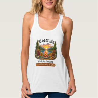 Débardeur Glamping C'est Comme Faire Du Camping T Shirt Femm