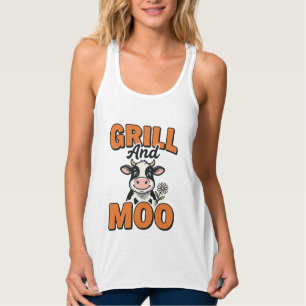 Débardeur Grill de vache drôle et design de T-Shirt vintage