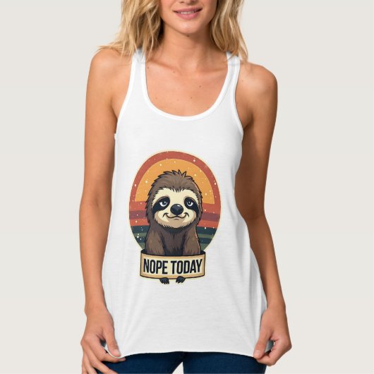 Débardeur Grumpy Sloth Vintage Funny Retro Shirt Design (Devant)