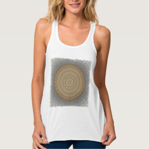 Débardeur HAMbyWG - Cercle Boho féminin - Beige sur réservoi