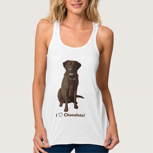 Débardeur I Love Chocolate Labrador Retrievers (Devant)