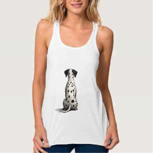 Débardeur Illustration d'un dalmatien vintage vu de dos Min