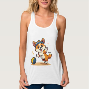 Débardeur Illustration vectorielle de chien de volley-ball C