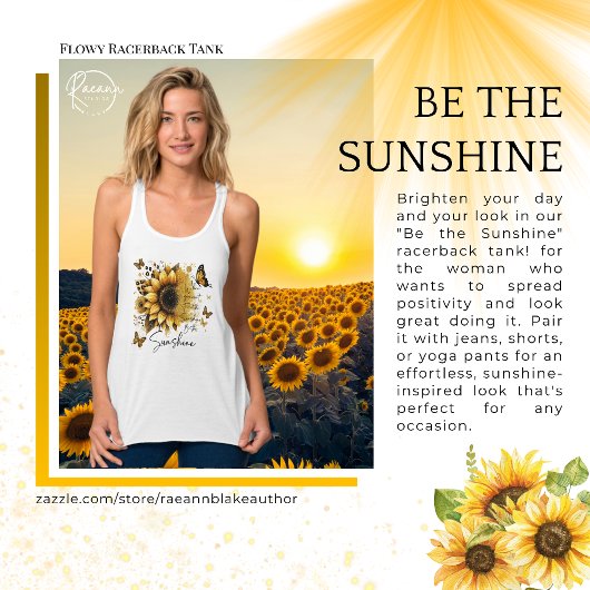 Débardeur Inspirational Be the Sunshine Flowy Racerback Tank