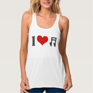 Débardeur J'adore le T-shirt pour femmes Musique