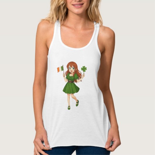 Débardeur Joli anime roux Saint Patrick (Devant)