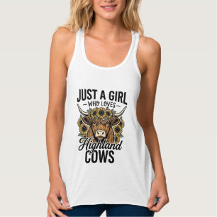 Débardeur Juste Une Fille Qui Aime Les Vaches Highland Desig