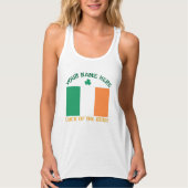 Débardeur La Saint-Patrick Drapeau Irlande Nom Personnalisé  (Devant)