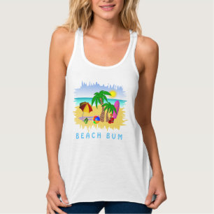 Débardeur Le T-shirt des femmes colorées de plage