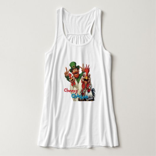 Débardeur "Leprechaun Selfie Tank" Chessy Chicken Selfies (Design devant)