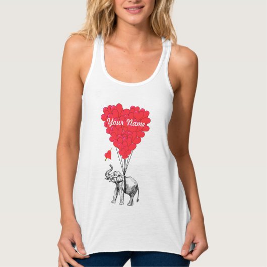 Débardeur Les coeurs d'éléphant et d'amour (Devant)