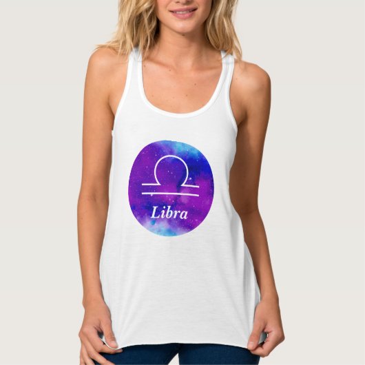 Débardeur Libra Zodiac Symbole Espace Nebula (Devant)