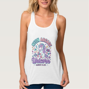 Débardeur Licorne Néon Arcade Licorne Produit de Style Rétro