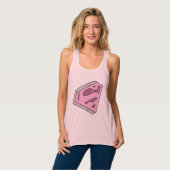 Débardeur Logo Pink Croquetée Supergirl (Devant entier)