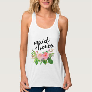 Débardeur Maid of Honor Chic aquarelle Floral