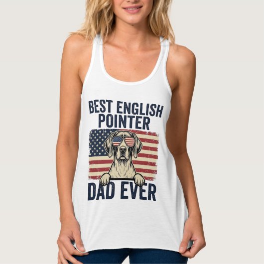 Débardeur Meilleur Papa Pointer Anglais de tous les temps Ch (Devant)