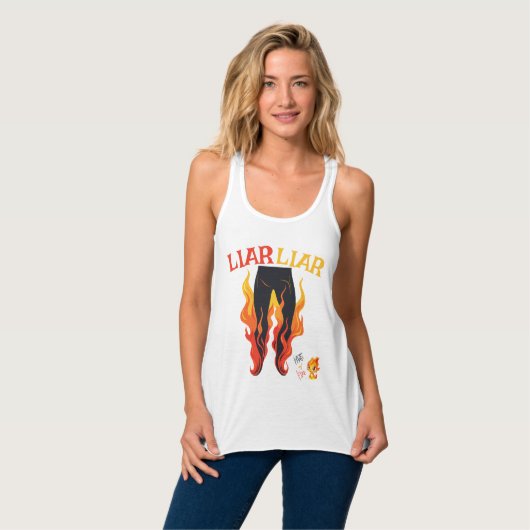 Débardeur Menteur, menteur, Pant est en feu (Devant entier)