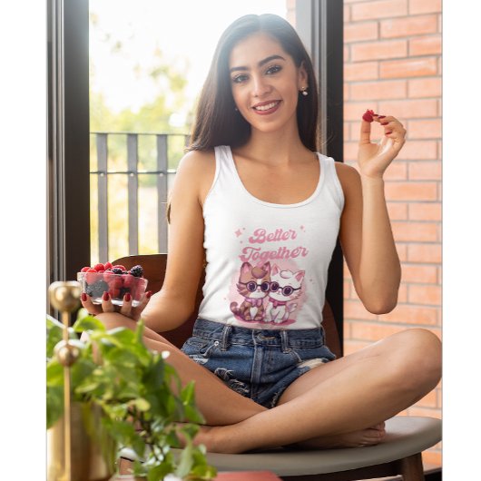 Débardeur Mieux Ensemble Chemise, , Chat de la Saint Valenti