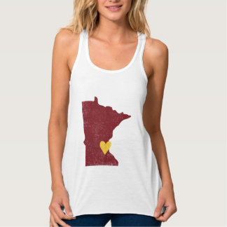Débardeur Minnesota Heart shirt (marron) - Personnalisable!