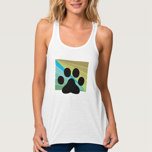 Débardeur Modern Abstract Feline Paw Tee (Devant)
