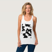 Débardeur Motif de vache noir et blanc (Devant entier)