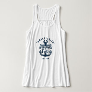 Débardeur Nautique Moderne Ancré Dans La Foi T-shirt