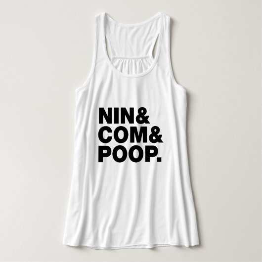 DÉBARDEUR NIN & COM & POOP. (Design devant)