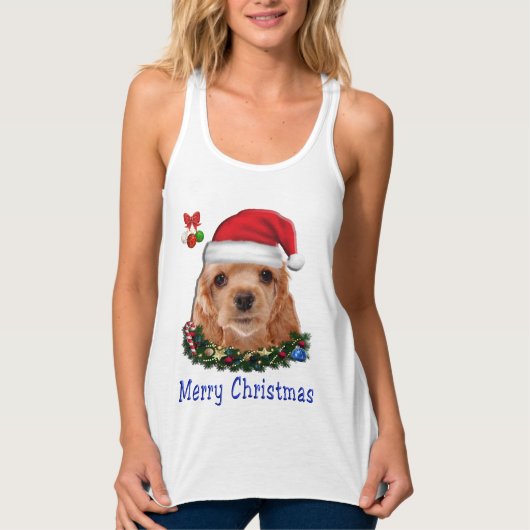 Débardeur Noël Cocker Spaniel (Devant)