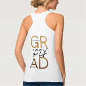 Débardeur Noir Jaune Or Huile Grad Année Personnalisé Chic (Dos)